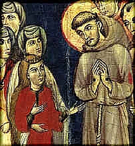 Image result for St. Francis with Secular Franciscans